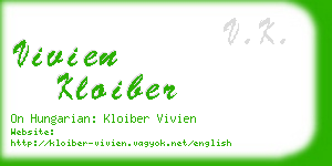 vivien kloiber business card